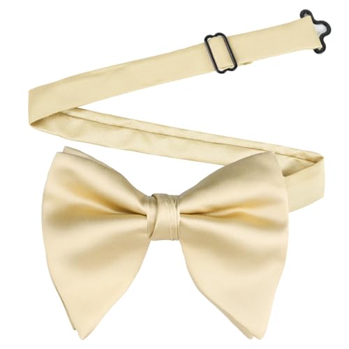 Image of Alizeal Velvet Pre-tied Adjustable Bow Tie for Men Oversize Formal Solid Tuxedo Bowtie