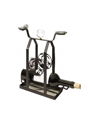 Soporte para botellas de vino de hierro para mesa miniatura 1