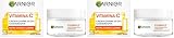 Garnier, Crema de Día Iluminadora con Vitamina C, Corrige líneas y Potencia la luminosidad en 24H, Fórmula Vegana, 50 ml (Paquete de 2)
