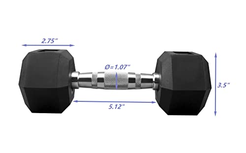 Powert Rubber Encased Hex Dumbbell In Pair-10 Lbs #TOP4