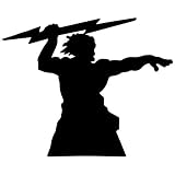 Greek God Zeus Decal Sticker (Black), Decal Sticker Vinyl Car Home Truck Window Laptop