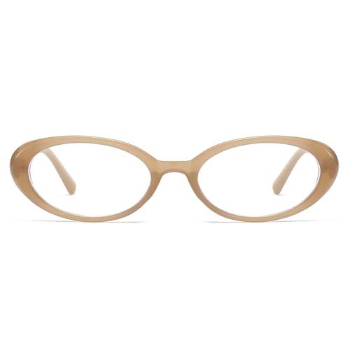 LJCZKA Oval Blue Light Glasses for Women Small Cat Eye Blue Light Blocking Glasses Ladies Anti Fatigue for Reading Texting Gaming - Image 2