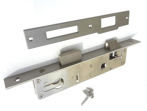 Cubstone Serrure à mortaiser à cadre tubulaire étroite de 85 mm,Serrure à encastrer de 25 mm Serrure de porte en acier pour porte de jardin
