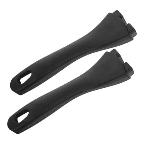 TOYANDONA 2 Piezas Mango para Sartén de Repuesto Ergonómico y Desmontable Mango Antiescaldante de Negra de Unidades para Ollas y Sartenes Fácil de Instalar y Limpiar