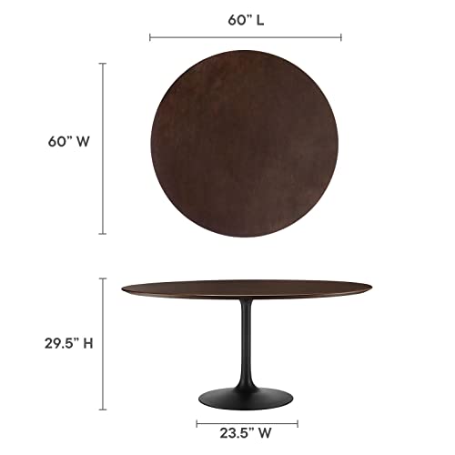 Image of Modway Lippa Dining Table, 60 inch, Black Cherry Walnut