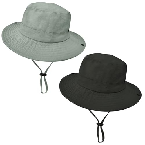 Image of Outdoor Kids Sun Hat UPF 50+ Quick Dry Foldable Bucket Hat Lightweight Adjustable Fishing Safari Hat for Girls and Boys