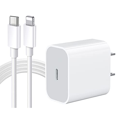 Cargadores Y Adaptadores, Wireless MASAYA Cargador rápido de iPhone, 20W USB C Cargador de iPhone con Cable de Carga Original de 1m, USB C Power Adapter Plug iPhone Fast Charging Cable for...