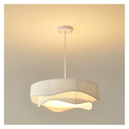 Lustre moderne E27 grand diamètre 60cm suspension tissu 5 feux LED amovible