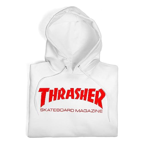 Thrasher Magazine Men's Skate Mag White/Red Long Sleeve Pullover Hoodie2