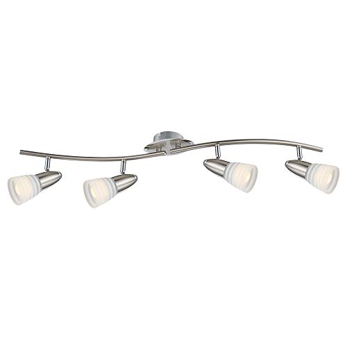 globo LED Deckenstrahler 4-flammig Caleb, silber, 54536-4