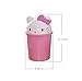 Girls Kawaii Trash Can with Bow Design, Pink Color Waste Bucket with Swing Lid (1, 2.3L)