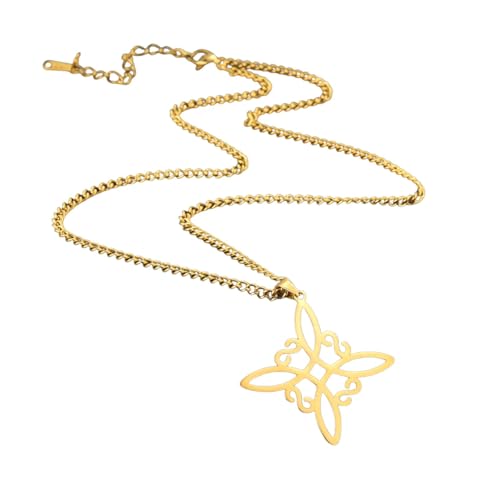 Collier nœud de sorcière et celte, bijou unisexe en acier pour un style mystique quotidien