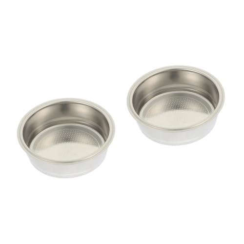 DIYEAH 2 Piezas filtro de café filtros Café exprés Fabricante filtrar desmontable colador cesta de filtro de espresso cesta de filtro para cafetera Acero inoxidable Silver