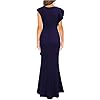 WOOSEA Women's Split Bodycon Mermaid Evening Cocktail Long Dress Navy Blue