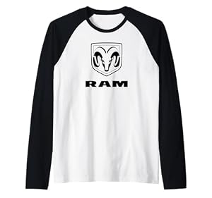 Ram Trucks schwarzes Logo Raglan