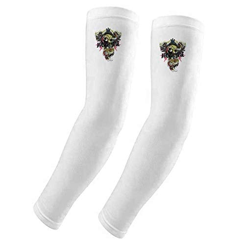Housse de protection solaire motif serpent vert pour bras et cyclisme DIYthinker