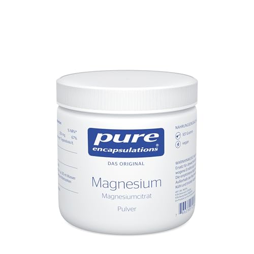 Pure Encapsulations - Magnesiumcitrat Pulver - Muskelunterstützung Energie Booster Knochen - Leicht dosierbar & vegan - 107g