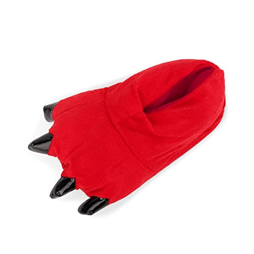 Aeslech Hausschuhe Tiere, Fantasie, Plüsch, Hausschuhe, Tiere, Tiere, für Kinder, Herren, Damen, rot, Small Aeslech Hausschuhe Tiere, Fantasie, Plüsch, Hausschuhe, Tiere, Tiere, für Kinder, Herren, Damen, rot, Small