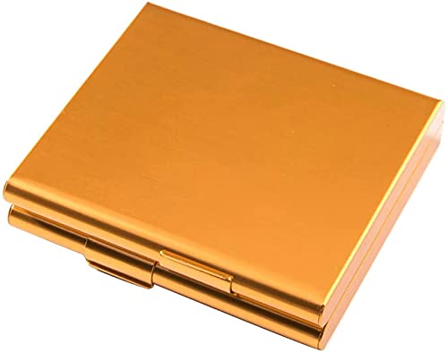 FGDFGDG Ultra-dünner super King Size Metall Zigarettenetui Leder Zigarettenetui Halter hochwertigen Edelstahl Zigarettenetui Pocket-Organizer für 20 Zigaretten,Gelb Cover