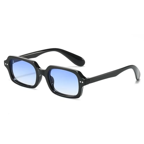 Lunettes de soleil rétro pour hommes aux verres UV400 noir et bleu dégradé