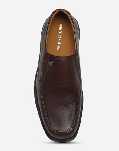 Image of Monte Carlo Mens Solid Slip on Genuine Leather Loafers (201808FW)