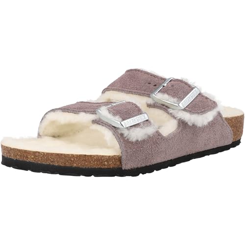 Birkenstock Arizona Shearling Kids Sandals Suede Faded Purple Cozy Winter Footwear