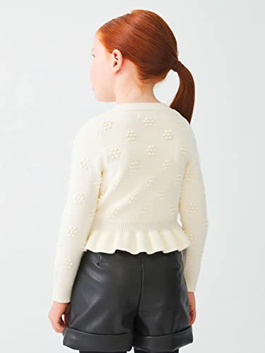 Abel & Lula Knitting Sweater for Girls Off White2