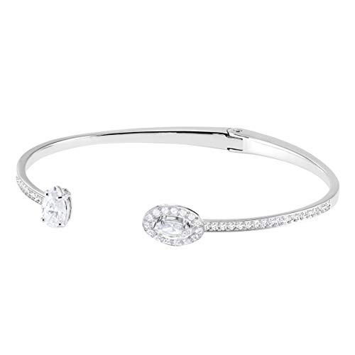 Preisvergleich Produktbild Swarovski Attract Armreif, Weiss, Rhodiniert
