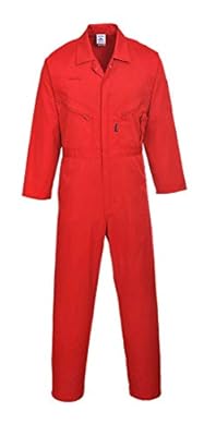 Portwest Mono Liverpool Con Cremallera, Tamaño: S, Color: Rojo, C813RERS | Ya disponible en tu tienda friki favorita! En mundofriki.es!
