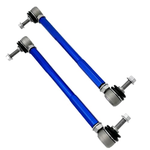 11.81-13.78' 300-350 M10 Automotive Modified Front Sway Stabilizer Bar End Link 2 Pcs Left Right Aluminium Self Adjustable 360 Degree Swivel With Length And Angle Maintenance Vehicle Blue