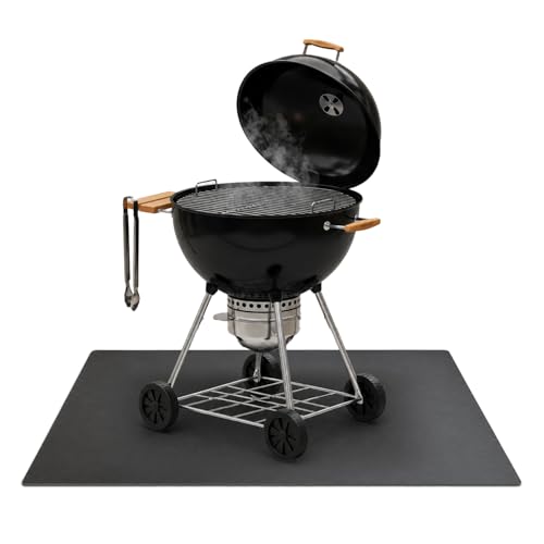 Plaque de sol pour barbecue rectangulaire en acier anti-projections - 2