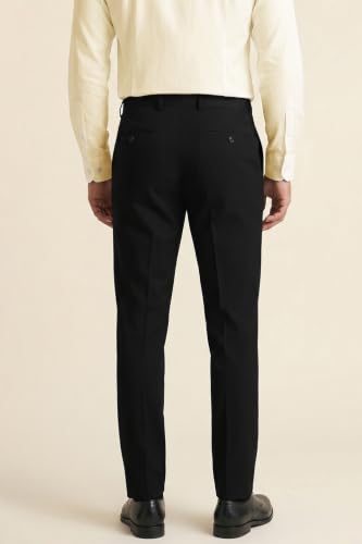 Image of Peter England Men's Premium Formal Stretchable Knit Super Slim Fit Trouser | Comfort Lycra | 360-Degree Stretch