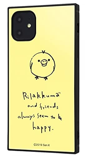 イングレム iPhone 11 ケース, カバー リラックマ 耐衝撃 ストラップ ホール付き ハイブリッドケース KAKU 手書き風_3 IQ-SXP21K3TB/KT02