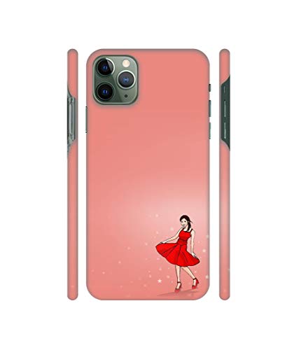 Image of Amazon Brand - Solimo Designer Red Dress Lady 3D Printed Hard Back Case Mobile Cover for Apple iPhone 11 Pro Max