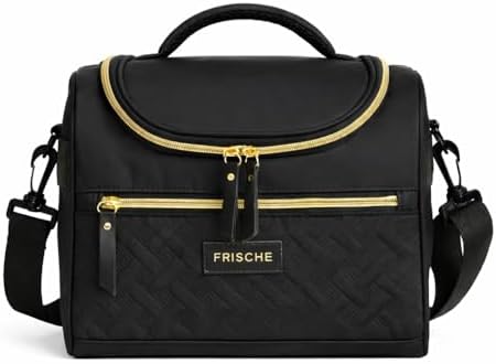 Bolsa Térmica Premium Lancheira Marmita Impermeável com Alça Ajustável Grande para Trabalho Academia Faculdade e Escolar, Lancheira Termica (Preto)