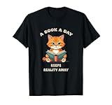A Book A Day Keeps Reality Away Cat Reading Book