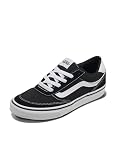 Vans Women's Brooklyn Ls Sneaker, Suede Canvas Black White, 6.5 UK