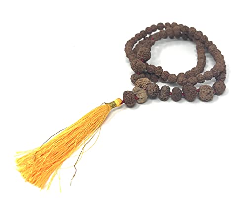 Mahant Ji 100% Certified AAA Indonesian 1 to 14 Mukhi Rudraksha Mala – Original Lab Tested Japa Mala with Gauri Shankar Bead – Includes Premium Jewelry Box & 25ml Gangajal – Ideal for Yoga, Reiki