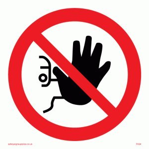 Viking Signs PA34-S10-V "No Access - Symbol Only" Sign, Vinyl, 100 mm H x 100 mm W