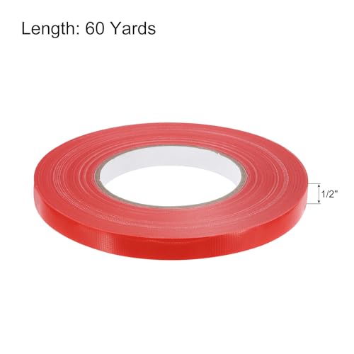 Image of MECCANIXITY Colorful Craft Gaffers Tape Rolls Red 1 /2 inch X 60 Yards Matte Gaffers DIY Photo Albums for Gifts Decoration Backdrop Cables Floor Taping 1 Pcs