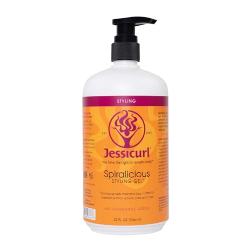 Image of Jessicurl Spiralicious Gel, No Fragrance Added, 32 Fl oz. Curl Defining, Curly Hair Products, Hair Gel for Curly Hair and Frizz Control, for all hair types