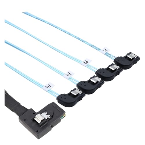 Cable interno S/A/S HD SFF-8087 a 4 SATA 7P 1.0 m miniatura 5