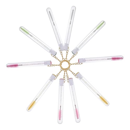 Beatifufu 10 Pack Lash Brush Keychain Set Faux Lashes Wispy Makeup Kit with Tube
