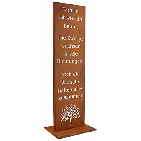 Rostikal Gartendeko Rost Familie Spruch Schild 55 cm Garten Deko Wohnzimmer Geschenk Cover