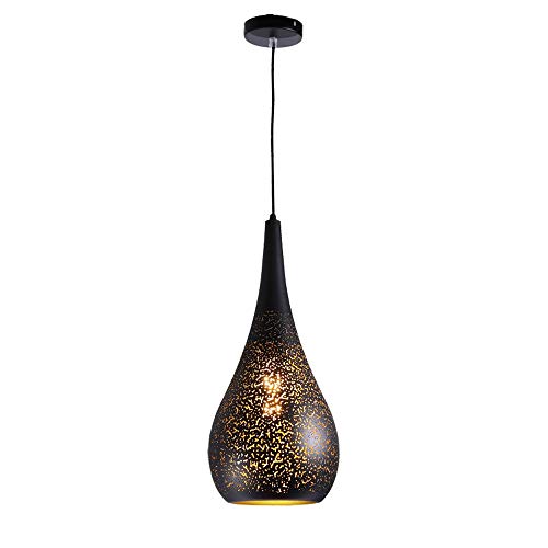 Lampe marocaine noire suspension vintage E27 design lanterne pour salon