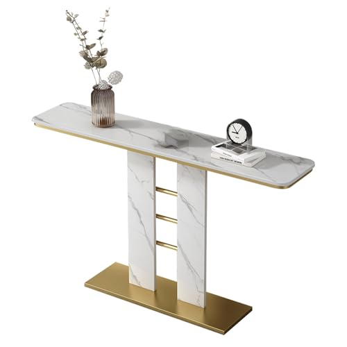 Mesa de pasillo dorada de 150 cm para crear un recibidor acogedor