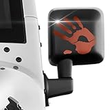 Reflective Hand Car Decal, 2 Pcs Red Hand Print Stickers Made with 3M Retro-Reflective Vinyl, Compatible with Trucks, Helmets, & Wave Hand Sticker