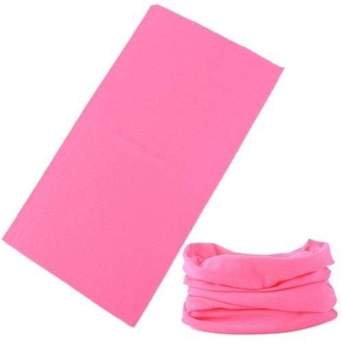 Men Women's Turban Magic Scarf Outdoor Sports Bicycle Riding Headband Bike Cycling Balaclava Neck Tube Warmer Bandanas Face Mask : Pink