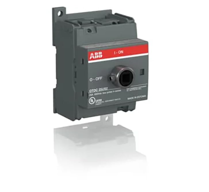 OTDC25U2, Non-Fused Disconnect Switch 25A 2 Poles 600VDC, DIN Rail/Panel Mount, UL508
