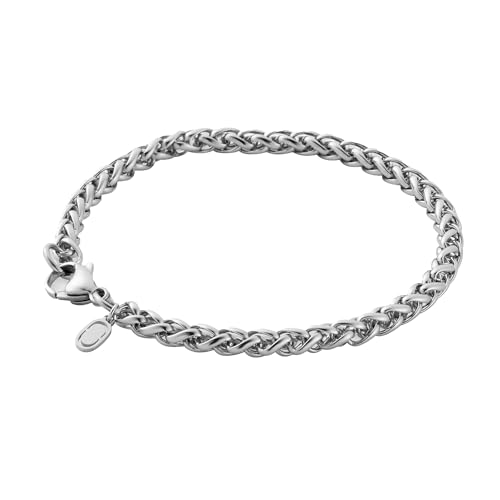 CRAFTD | Wheat Link Bracelet | Waterproof, Heat & Sweat Resistant | Gifts for Men | Men's Jewelry | Size 5MM |